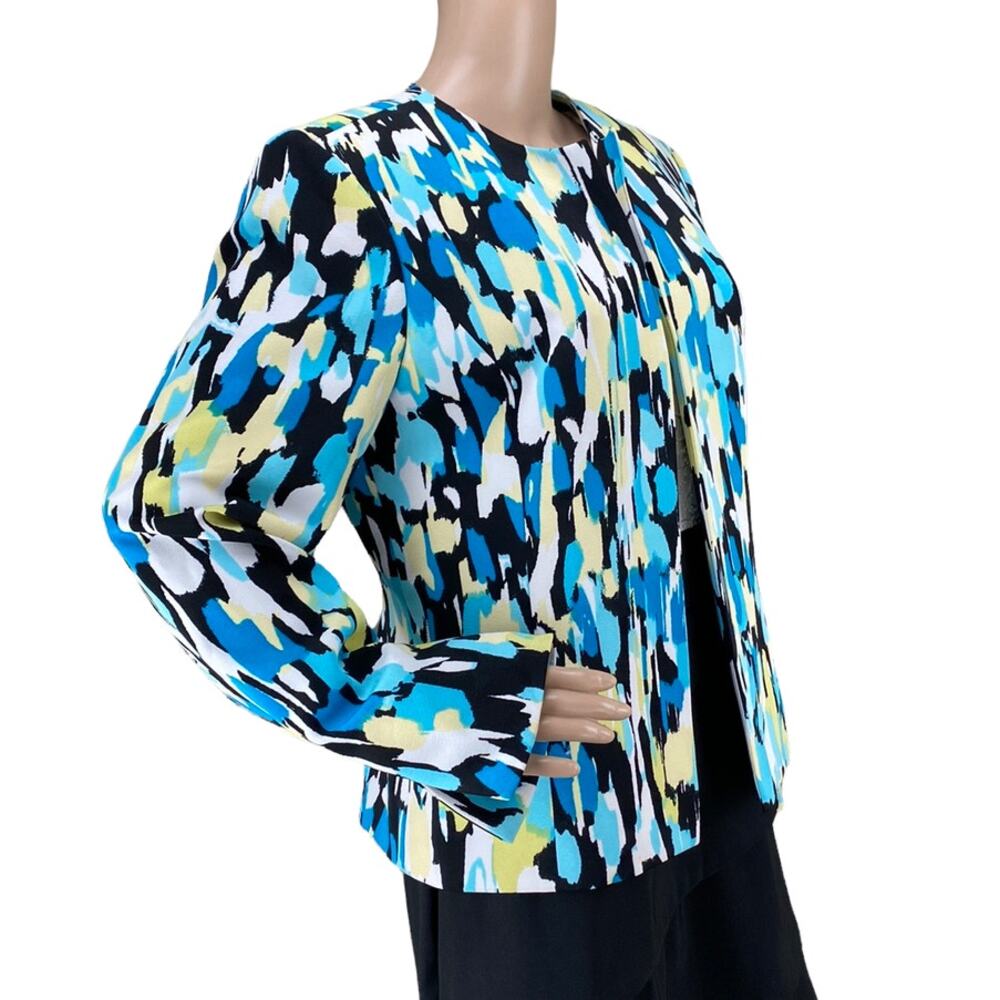 Evan-Picone Multicolored Open Front Padded Should… - image 3